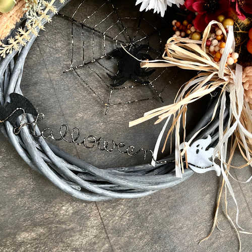 ハロウィンリース206 JOYIN ハロウィン リース ブラックムーン リース 黒猫