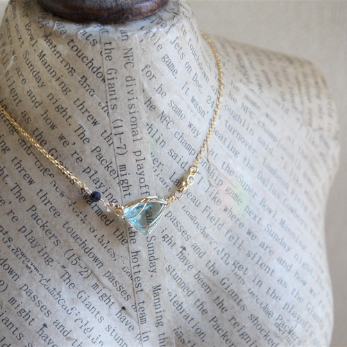 Creema限定☆1点物ワイヤージュエリー【K14GF/天然石】プチ天然石