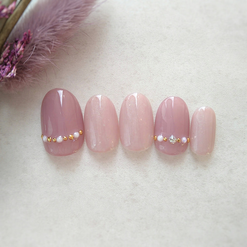 シンプルくすみピンク♡ネイルチップ165 ネイルチップ（つけ爪） Beau