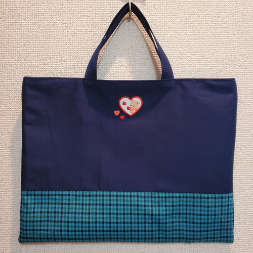 ファミリア ワッペン付 レッスンバッグ ハンドメイド トート ファミリア ワッペン付 レッスンバッグ ハンドメイド トート