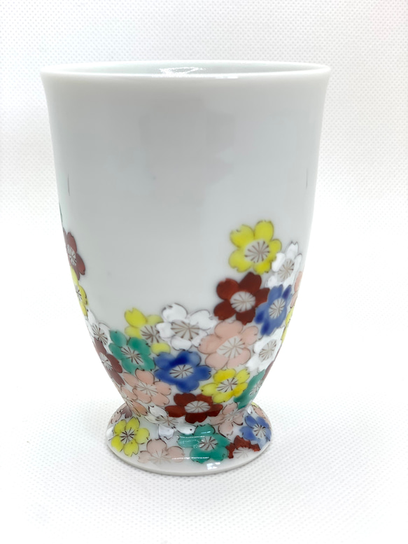 【京焼・清水焼】京都　水野春陽窯　上絵　グラス（撫子、花鳥、花、桜、唐草）＜各種限定1P＞ 14枚目の画像