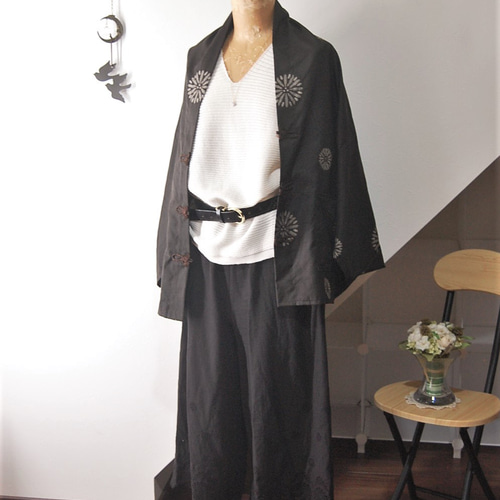 着物リメイク　トレンチジャケット　「菊花」 54ce4dd8e09cd72f6cc5e01bdeaa42