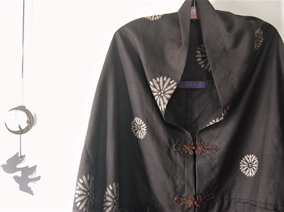 泥大島 花のはおり 着物リメイク その他トップス 吉祥堂 通販 14616033