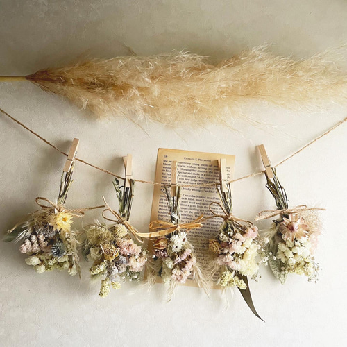 ࣪˖ ♡パンパス&スモークツリー♡ベビーカラーのドライフラワー