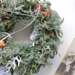 Creema限定 針葉樹と木の実のリース ドライフラワーリースキャンドルリースCreema限定クリスマス2022 3枚目の画像