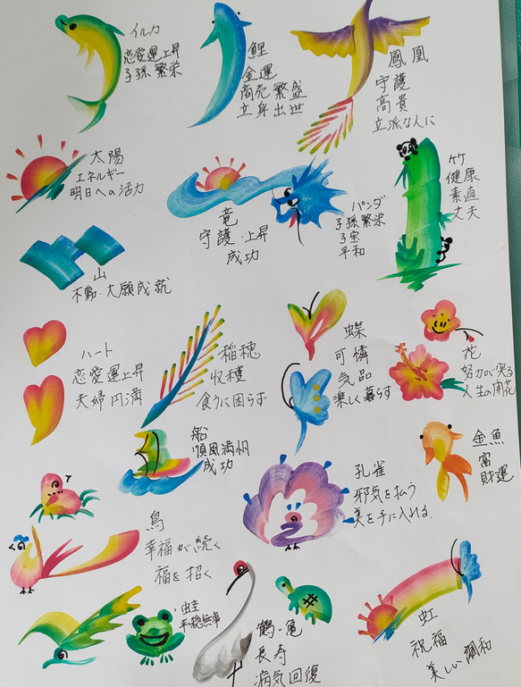 花文字時計【感謝】花文字とパステルの掛け時計 7枚目の画像