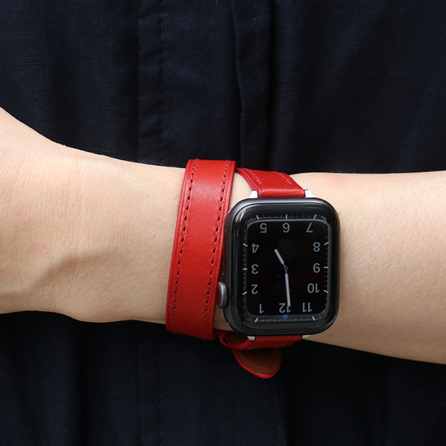 栃木レザー 本革 Apple Watch アップルウォッチ 交換バンド ロング 二重巻き awd-gto