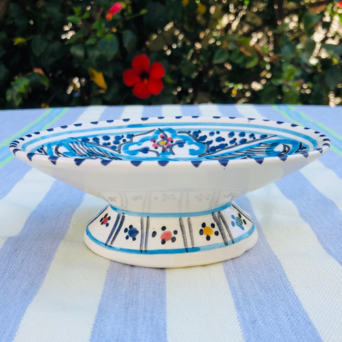 ソープディッシュ 手描き陶器 ブルーの渦がかわいい 22 その他