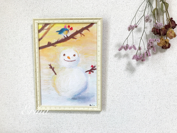 雪だるまさんと小鳥さん　ポスター　 2枚目の画像