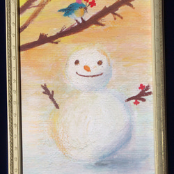 雪だるまさんと小鳥さん　ポスター　 1枚目の画像