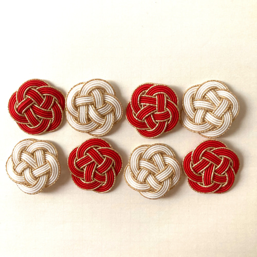 水引パーツ　梅結び　まとめ売り　５本取り　No.94 水引パーツ 5本どり大きな梅結び 2種各5個 合計10個 その他素材