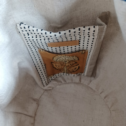 受注製作・刺し子糸の刺繍かご〈藍〉 3枚目の画像