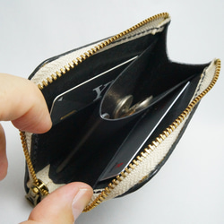 本革　イタリアンレザー　財布　Ｌ字ファスナーウォレット　スリムタイプ　キャメル　 10枚目の画像