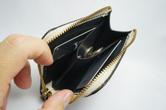 本革　イタリアンレザー　財布　Ｌ字ファスナーウォレット　スリムタイプ　キャメル　 10枚目の画像