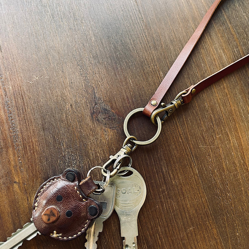 本革】一度使うと手放せない便利なレザーストラップ キーストラップ