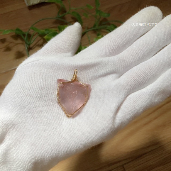 【14kgf】アンダラクリスタル ハートオブゴッド ウィズイン ピンク ＊大いなる宇宙のハート＊ ペンダントトップ celes crystal