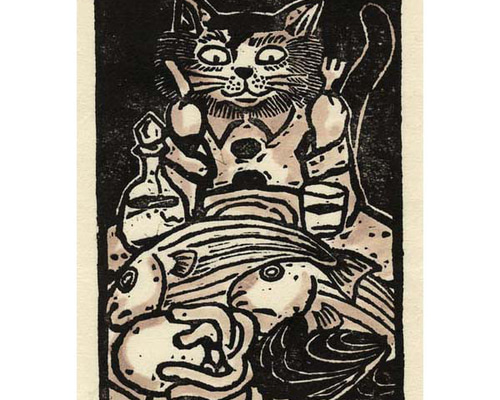 猫絵画（版画） 版画「丸まる猫」 版画 takeshiro painting 通販 17548815