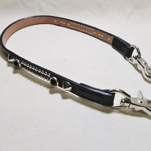 スタッズウォレットコード サドルレザー ハンドクラフト レザー