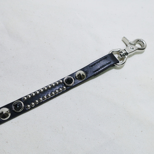 スタッズウォレットコード サドルレザー ハンドクラフト レザー