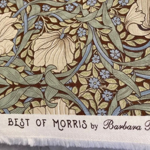 ウィリアムモリス ティッシュカバー ピンパーネル ブラウンベージュ