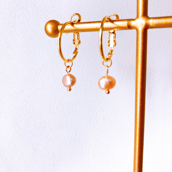 着せ替えチャームアレンジ自在/ アメジストフープピアスorフープイヤリング　10way以上アレンジ可能 8枚目の画像