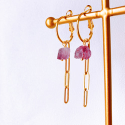 着せ替えチャームアレンジ自在/ アメジストフープピアスorフープイヤリング　10way以上アレンジ可能 10枚目の画像