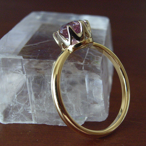 K18YG・WGピンクスピネルリング 指輪・リング フラワーストーン 通販