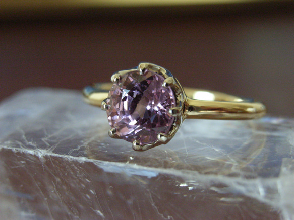 K18YG・WGピンクスピネルリング 指輪・リング フラワーストーン 通販