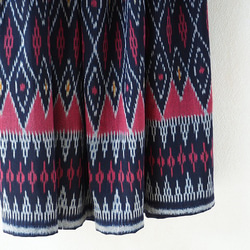 イカット（絣織）のふんわりスカート 5枚目の画像