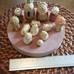 陶の小さなお雛様（犬のお雛様）Japanese doll figurines-Dog-2022 6枚目の画像