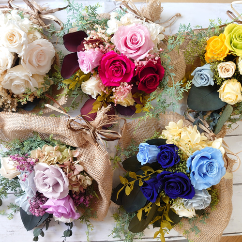 プリザーブドフラワー♪スワッグ5種類 プリザーブドフラワー basket  