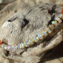 14kgf * Sunet Opal Bracelet Opal &amp; Carnelian &amp; Pink Torm 第7張的照片