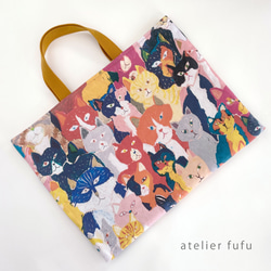 もか　メルヘン猫　レッスンバッグセット レッスンバッグ【選べる紐カラー】入園グッズ 入学グッズ 男の子