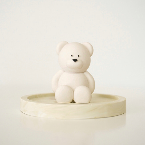 world of miniture bear テディベア　フィギュア　置き物 くまのフィギュア × マルチトレイ セット｜置物 オブジェ コースター