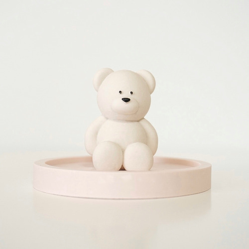 world of miniture bear テディベア　フィギュア　置き物 くまのフィギュア × マルチトレイ セット｜置物 オブジェ コースター