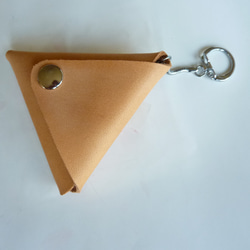 ヌメ革シルバースネークキー付三角コインケース 1枚目の画像