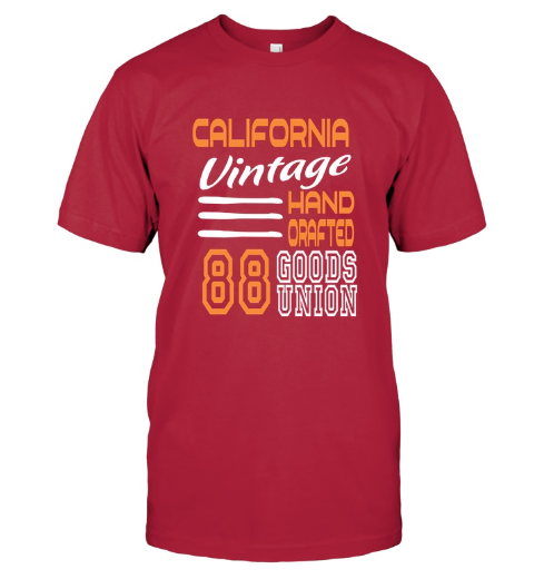 VINTAGE の男性用と女性用の t シャツ、赤