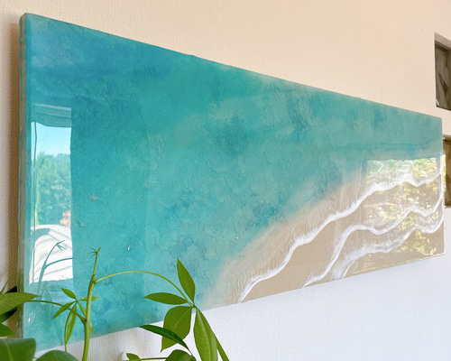 レジンアート　ハワイ　ハワイアン　アート　絵画 送料無料】レジンオーシャンアート☆絵画 ハワイ インテリア