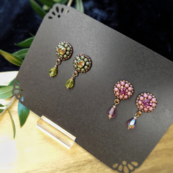 受注販売】繊細なオートクチュールビーズ刺繍のヴァイオリンのブローチ