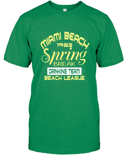グリーン MIAMI BEACH のメンズとレディースの t シャツ