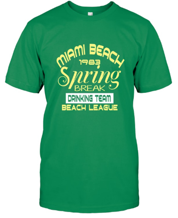 グリーン MIAMI BEACH のメンズとレディースの t シャツ 1枚目の画像