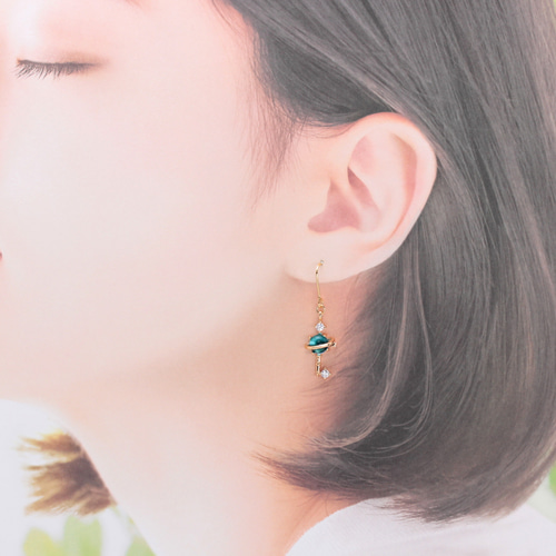 PLANET KEY(772) ピアス/イヤリング/ノンホールピアス/樹脂ピアス 