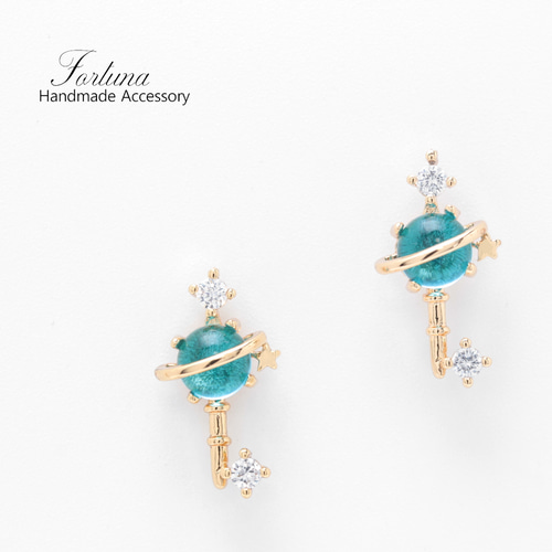 土星の鍵(788) ピアス/イヤリング/ノンホールピアス/樹脂ピアス ピアス 