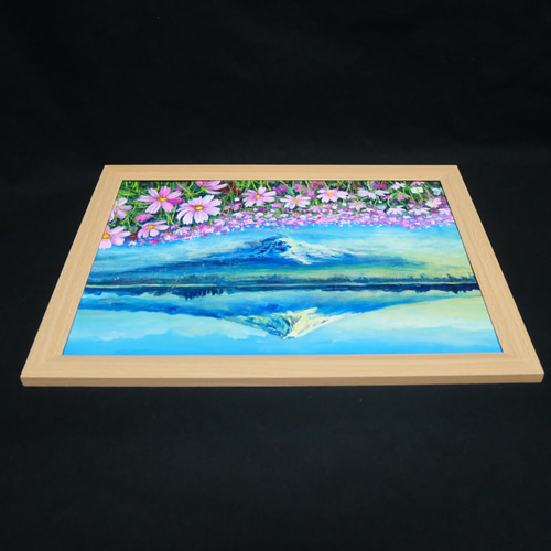 「　湖畔の冬　」油彩画　原画　額付 油絵 油彩 油彩画 絵 絵画 絵【湖畔の朝の詩】 絵画 HR 通販