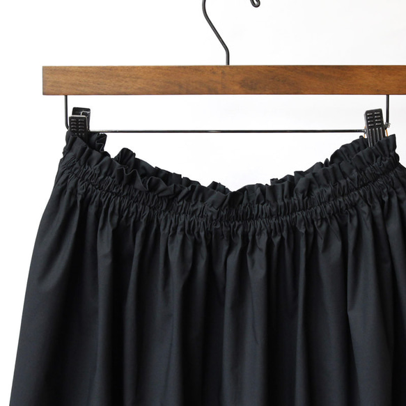 【即納】タイプライター ロングスカート（ブラック）シンプル 大人カジュアル 4枚目の画像