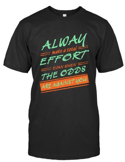 ALWAYS AFFORD THE ODDS 黒のメンズとレディースの T シャツ