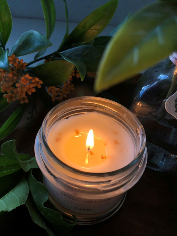 【特集掲載】金木犀の香りも届けたい！キンモクセイのキャンドルとマジカルウォーターアレンジのセット　 14枚目の画像