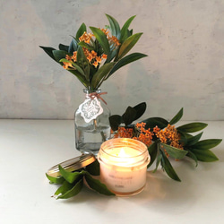 【特集掲載】金木犀の香りも届けたい！キンモクセイのキャンドルとマジカルウォーターアレンジのセット　 11枚目の画像