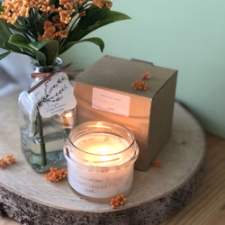 【特集掲載】金木犀の香りも届けたい！キンモクセイのキャンドルとマジカルウォーターアレンジのセット　 5枚目の画像