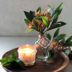 【特集掲載】金木犀の香りも届けたい！キンモクセイのキャンドルとマジカルウォーターアレンジのセット　 10枚目の画像